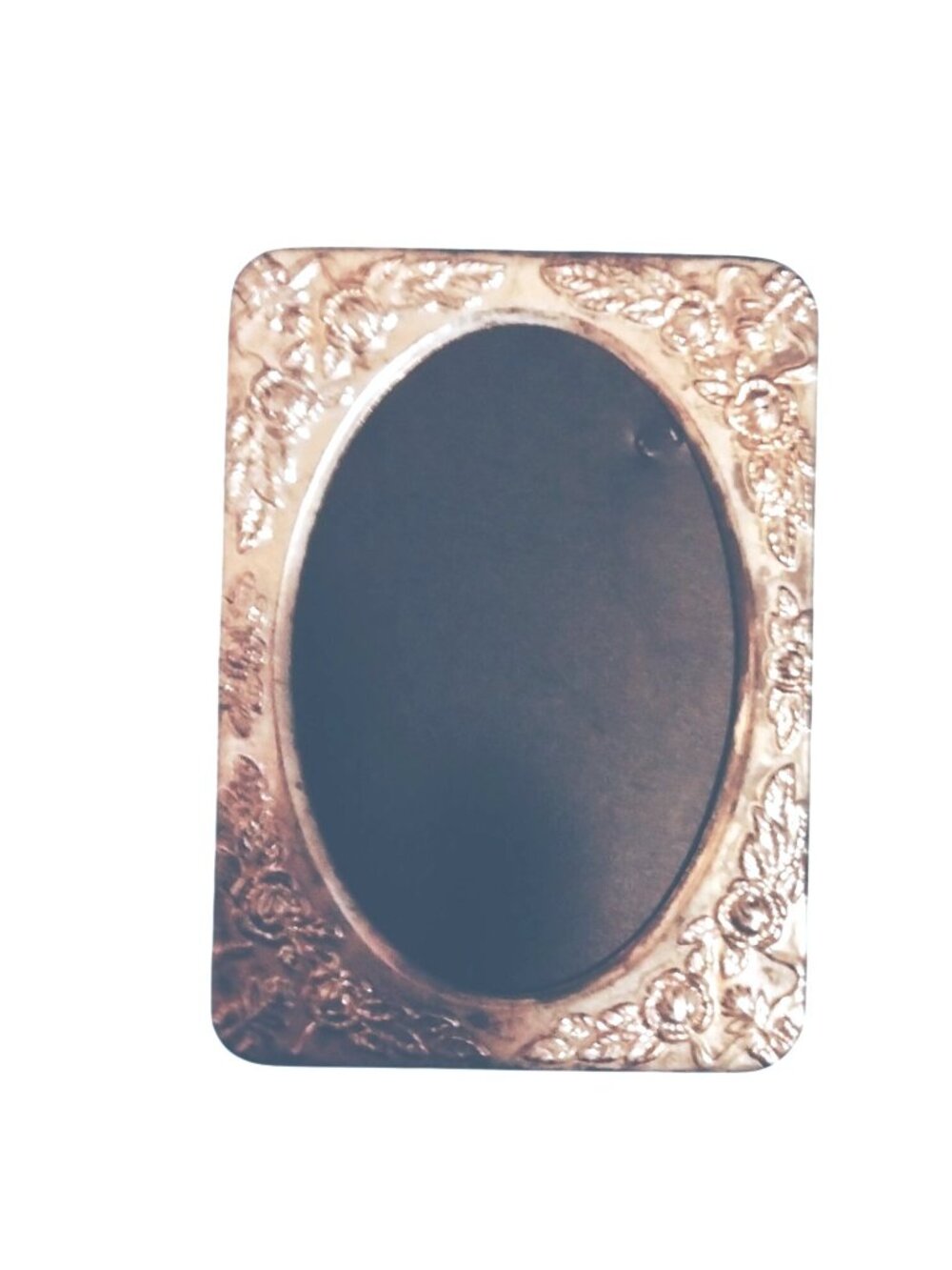 Silver Plate Decorative Photo Frame Oval Design 4x3 Inch Elegant Vintage Regency